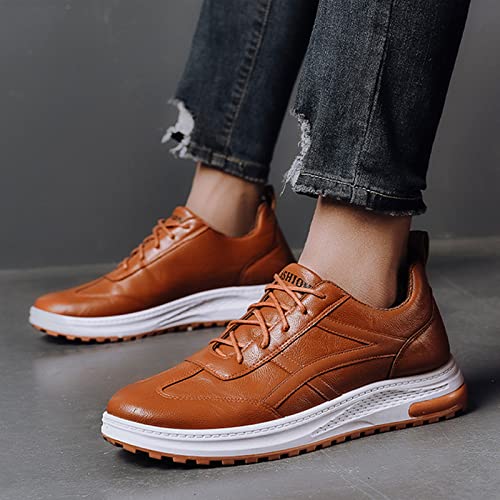 Chaussures pour hommes baskets casual cuir mode laçage plain - 2