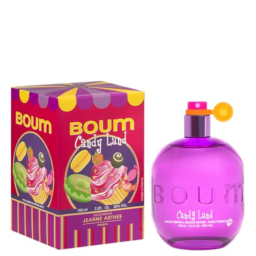 JEANNE ARTHES - Eau de Parfum Mujer Boum Candy Land - Floral - Azahar y almizcle - Fabricado en Grasse - Regalo para mujer - Botella de spray de 100 ml