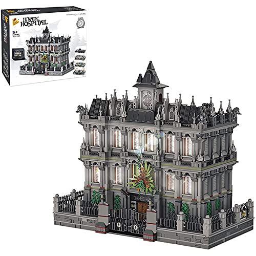 FYHCY Bausteine Haus Bausatz, Panlos 613002 Arkham Asylum, 7537 Klemmbausteine Sanctum Sanctorum mit Beleuchtung…