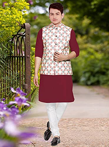 Image of OS MEN'S 3 PCS COMBO SET | KURTA + PYJAMA + NERHU JACKETS|COTTON KURTA PYAJAMS | SARTIN NERHU JACKET| SIZE M TO 2XL|