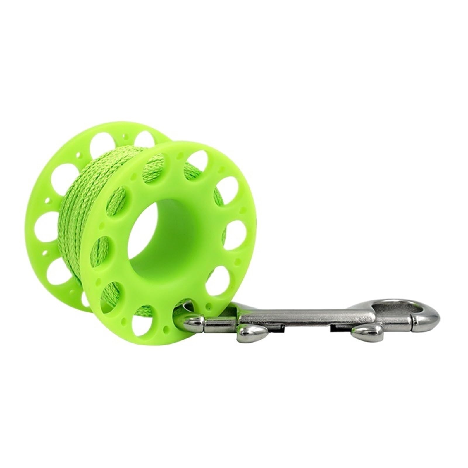 Diving Finger Spool, Finger Spool Reel Multicolor Bolt Snap Cave Wreck Drift Diving(Green 15m)