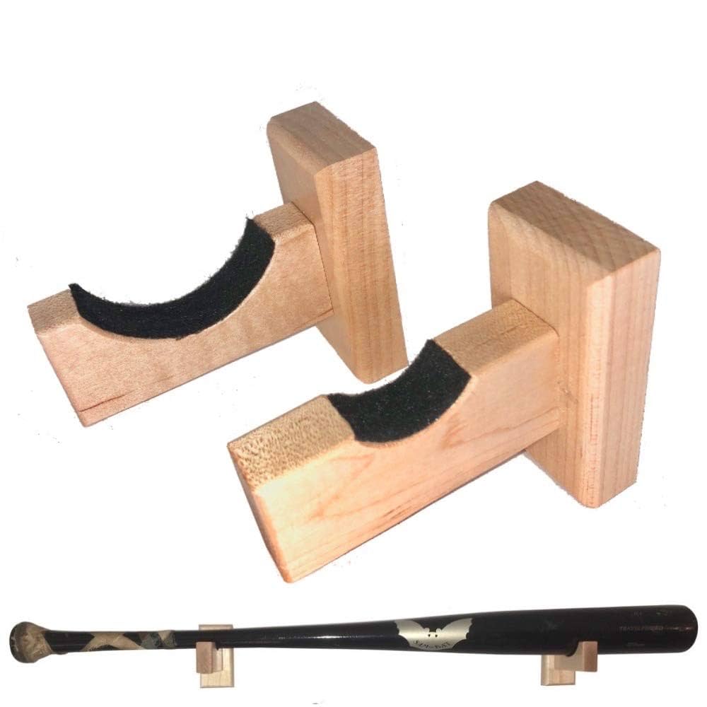 Baseball Holder Display Case Lxoraziy Baseball Bat Wall Mount, 2 Pieces Softball Bat Wall Mount, Baseball Bat Horizontal Rack Bracket With Felt Liner Wall Mount For Baseball Negan Bat