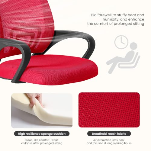 Image of DUMOS Ergonomic Office Chair, Mid-Back Executive Desk Chair 2 Pack