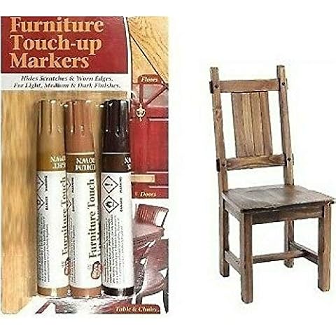 Touch up Marker Pen for Wood Floor Furniture Repair Light Medium Dark Brown 3PK Cover