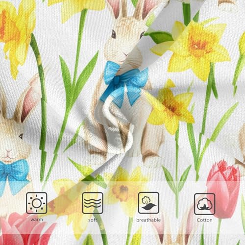 Cute Bunny Rabbit Flowers Floral Toddler Girls's Underwear 2T 23018943