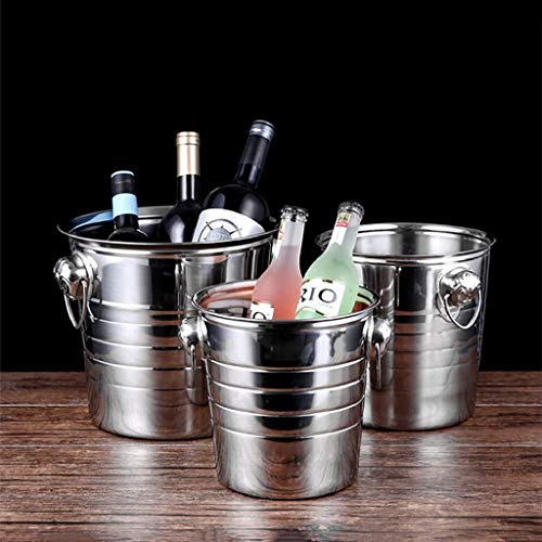 Gydbt Metal Ice Bucket-Ice Bucket,Insulated Stainless Steel Double Walled Ice Bucket With Lid,Stainless Steel Ice (Size : 7L) #TOP2