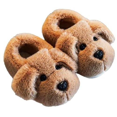 Dog slippers Funny House Slippers Toddler Girls Boys Winter Indoor Outdoor Fuzzy Warm Shoes