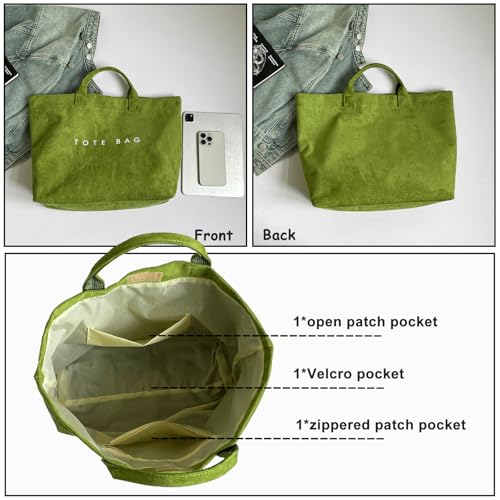 Bolso de ante falso grande para mujer miniatura 5