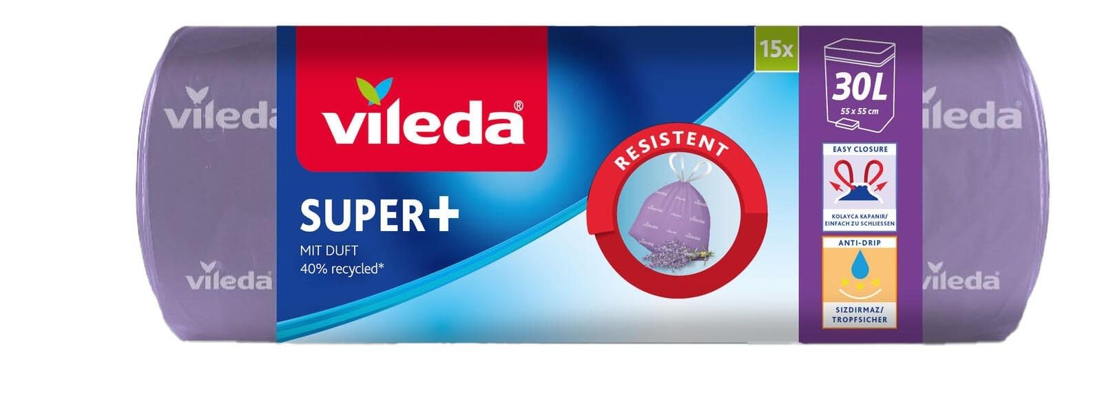 Vileda 152528 Scented garbage bag, Lilac, 55x55 cm, 15 Units
