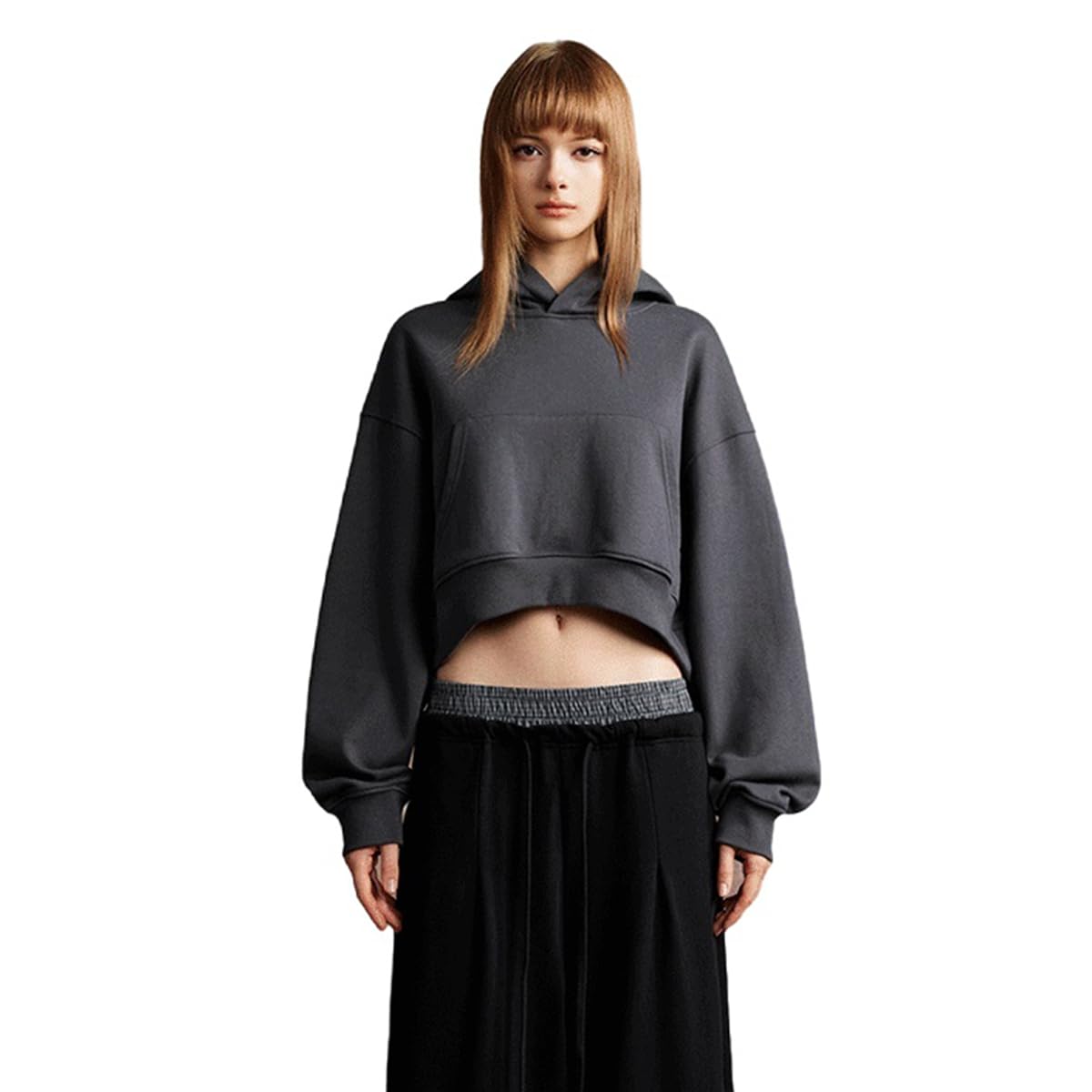 Cropp Hoodie z kapturem i raglanowymi rękawami, styl Streetwear dla kobiet, wygodna w czasie wolnym i podczas uprawiania sportu