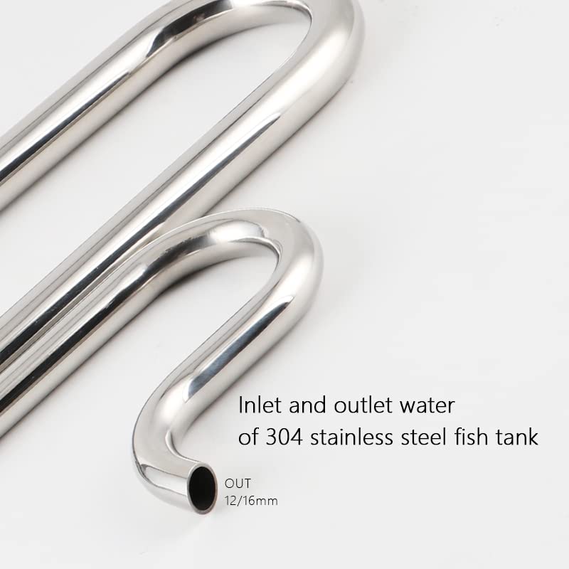 Image of VAYINATO Mufan Stainless Steel Inlet Outlet Pipe for Aquarium Cannister Filter with Surface Skimmer (13 MM (Suits 12 /16 MM Hose Tube)) by Petzlifeworld
