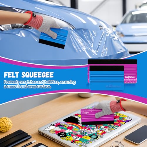Image of TECKWRAP Professional Felt Squeegee for Vinyl, 20 PCS