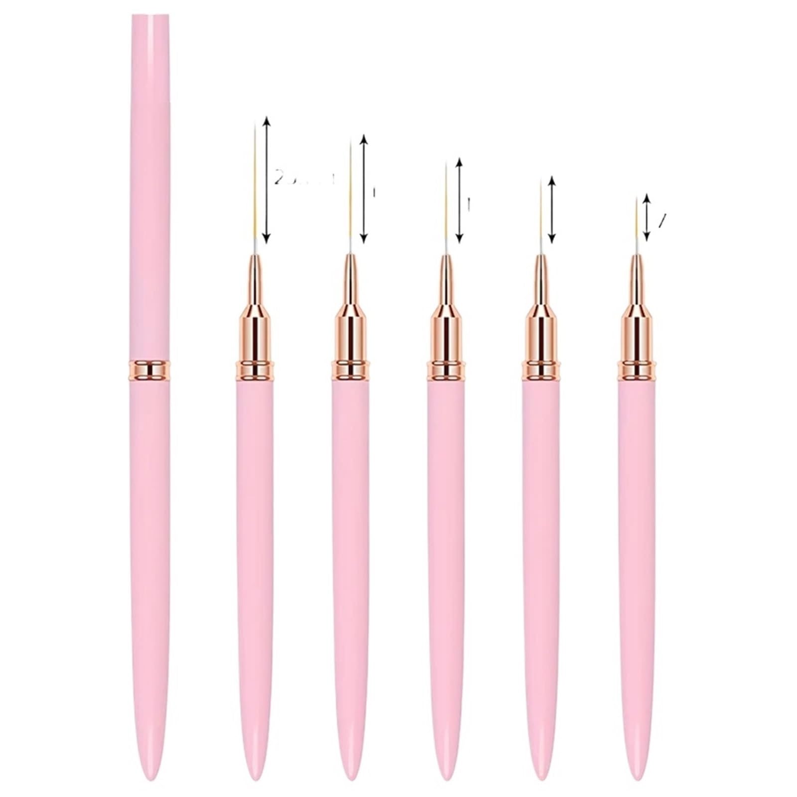 Pennelli Unghie Pennello for unghie, set di pennelli for nail art, strisce allungate, disegno professionale