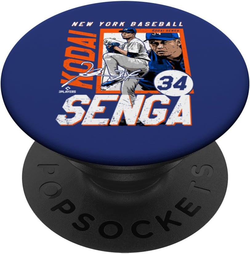 Kodai Senga | New York M MLB Baseball Players | MLBKSE203M PopSockets Adhesive PopGrip