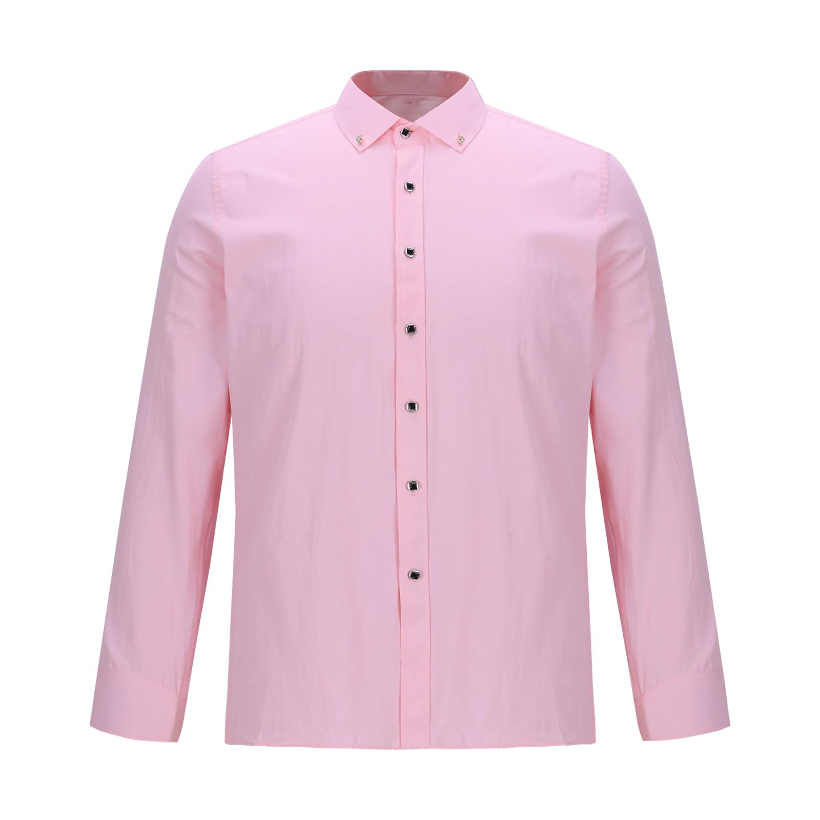 Business Long Sleeve Shirts for Men Wrinkle Free Dress Shirts Button Down Formal Tops Turn Down Collar Blouse