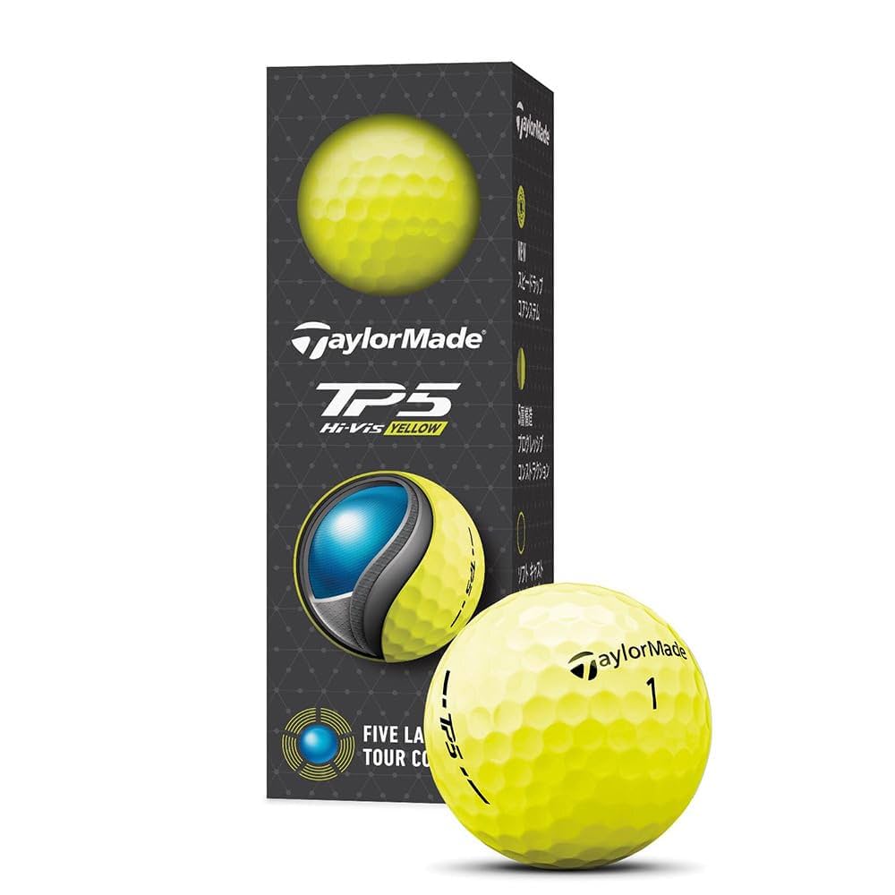 TaylorMade TP5 pix Hi-Vis Yellow ゴルフボール TaylorMade TP5 pix
