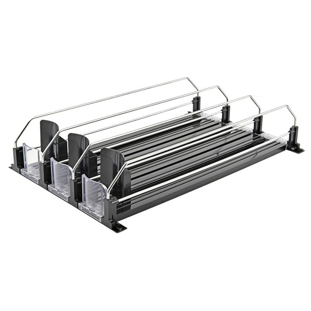 Vjsujehgy Drink Organizer for Fridge Soda Can Organizer Dispenser for Refrigerator with Automatic Pusher Glide Drink Dispenser