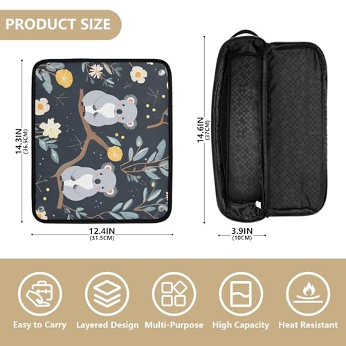 Bolsa organizadora para herramientas de cabello grande con tapete resistente al calor miniatura 4