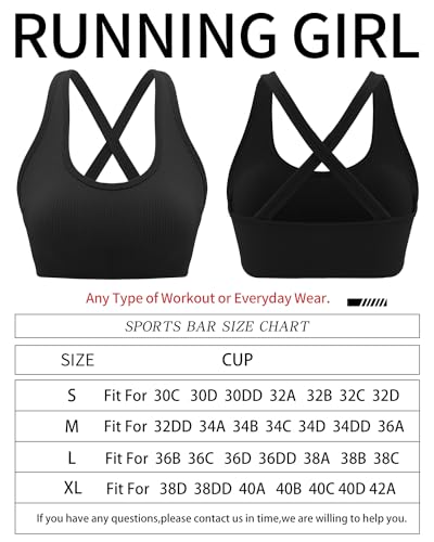 Image of RUNNING GIRL Sports Bras for Women,Seamless Strappy Sports Bra High Support Crisscross Back with Removable Pads