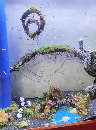Image of YZHZOM 160g Aquarium Driftwood Roots - Bushy Tank Wood for aquascaping -Perfect for Fry, Shrimp or Terrarium,Natural Wood Roots for Aquarium aquascaping