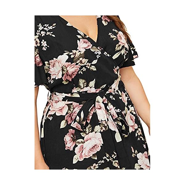 Milumia-Plus-Size-Women-Empire-Waist-Asymmetrical-High-Low-Bohemian-Maxi-Dress Milumia Women Floral Print Boho Asymmetrical High Low Maxi Wrap Dress