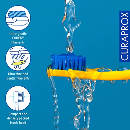 Curaprox Cs 5460 Extra-Soft Toothbrushes For Adults, Sensitive-Gum-Safe Ultra-Fine Filaments And Compact, Slightly Angled Toothbrush Head For Improved Tooth And Gum Health, Pack Of 4 #TOP2