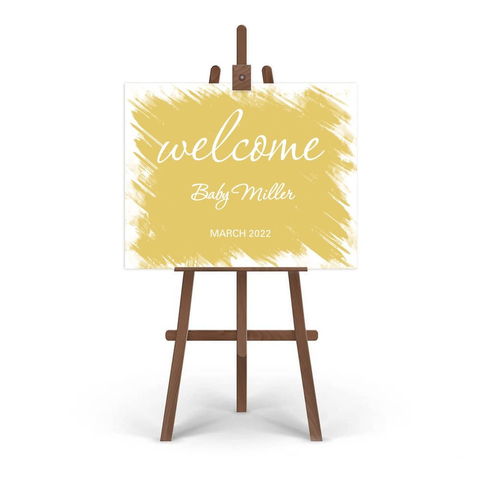 Prosty znak powitalny weselny dostosuj 'Welcome To Our Wedding Sign Custom Made Any Date Wedding Reception and Ceremonia Dekoracje 45 x 61 cm