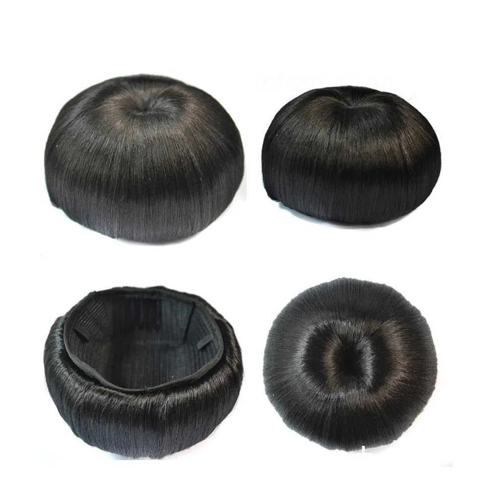 Chignon-Zubehör, gefälschte Donut-Roller-Perücke, synthetisches Haar, Dutt, Haarteil for Frauen, Hochsteckfrisur, Clip-in-Haarverlängerung, hitzebeständig Eleganter Schicker Look(Large)