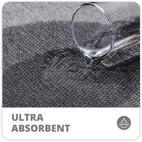 Image of Bosap Bath Mat,Ultra Thin Bathroom Runner Rugs,Large Bath Mats for Bathroom,Quick Dry,Non-Slip,Machine Washable,Low Pile,Bath Rug,Shower Outside,Sink,Home Decor Accessories.Dark Grey,2'x6'(24x72inch)