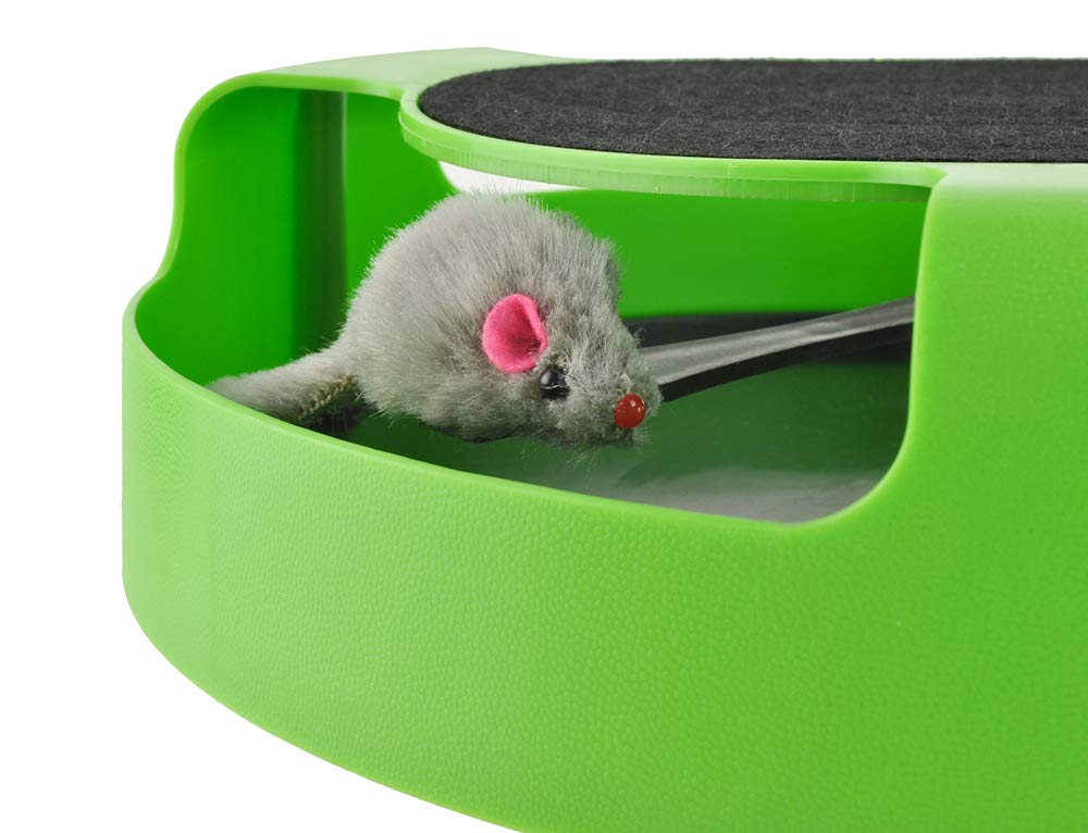 ISO TRADE Pielęgnacja paznokci dla kotów Cat Toy Catch The Mouse Plastic Plush Scratching Plate Entertainment # 5404