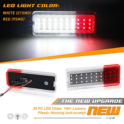 Lámparas LED para puertas interiores blanco y rojo pack 2 miniatura 3