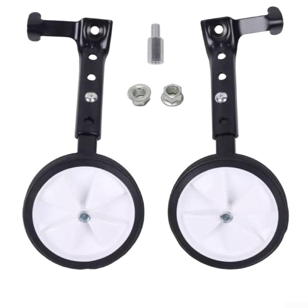 Extendable Mount Training Wheels Fits 18 20 22 Inch(Black-card)