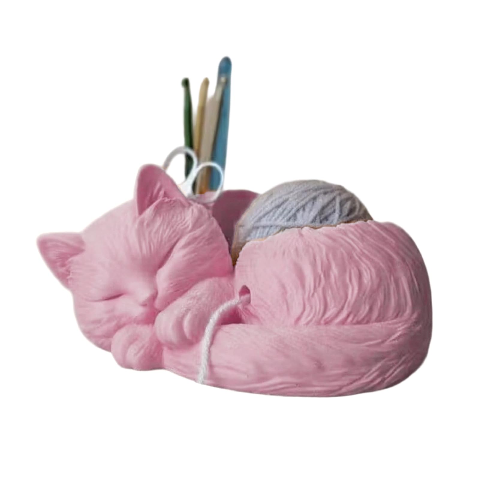Glifora Cat Yarn Bowl for Crocheting and Knitting - Cute Yarn Holder Organiser, Stylish Minimalist Yarn Bowl for Crochet Lovers and Knitters