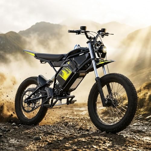 Seemoon Electric Dirt Bike for Teens Adults, Mid-Drive Motor 3200W Peak, Electric Motorcycle 48V28Ah...