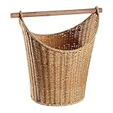 LOVIVER Cesta para Guardar Papel Higiénico con Barra Rollos, Organizador de Papel Higiénico