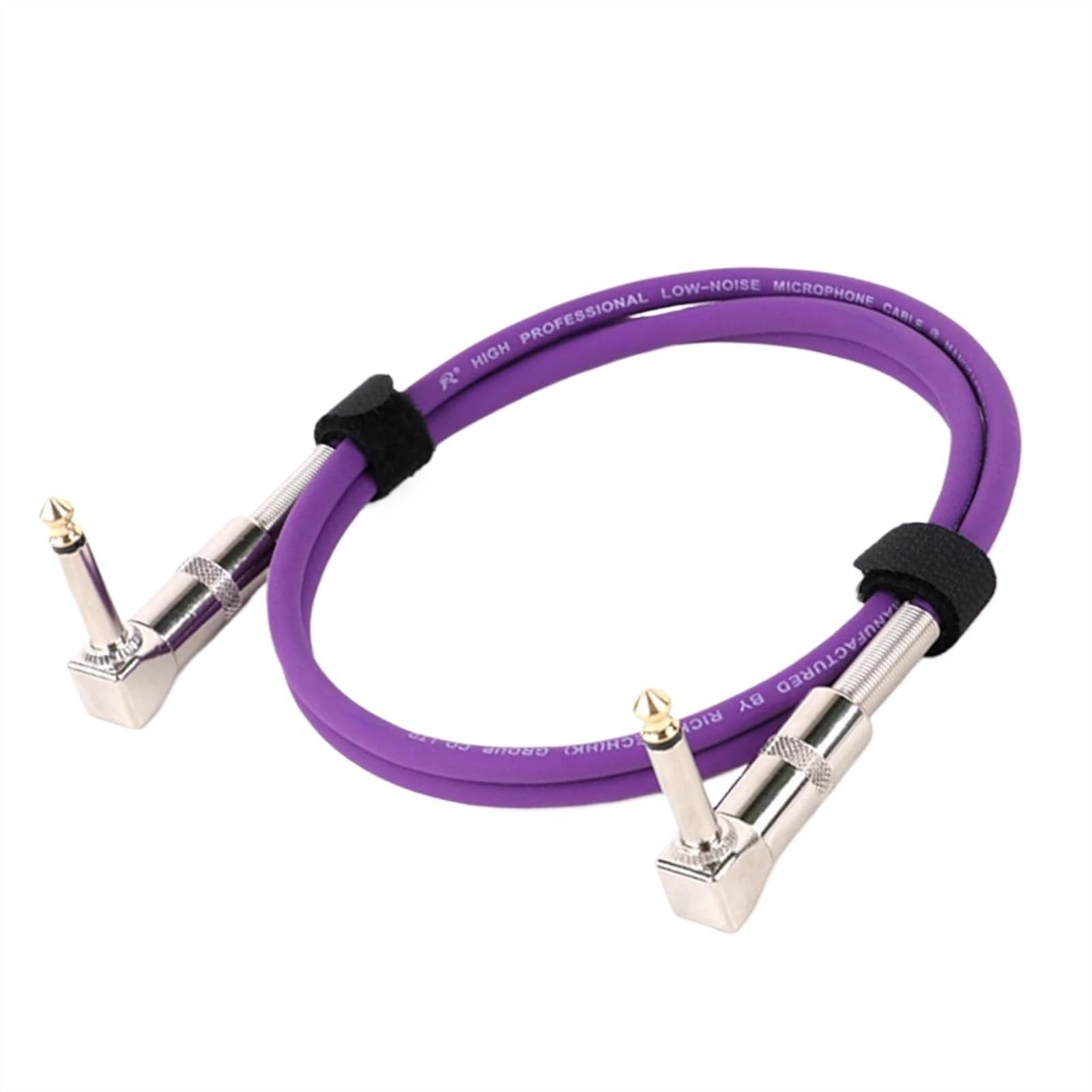 kabel audio instrumentu muzycznego 1/4 Kabel Do Efektów Gitarowych Kabel Do Pedałów Kabel Do Instrumentów Kabel Krosowy Do Gitary Elektrycznej Mono Kabel Do Efektów Gitarowych Metalowa Główka(Purple,1