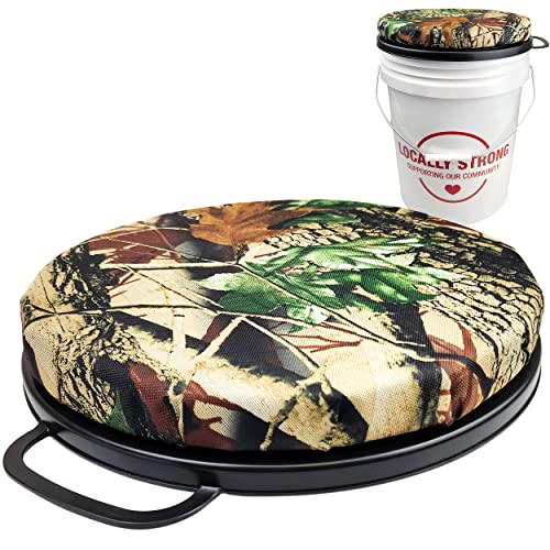 Gearhill 5 Gallon Bucket Seat Cushion, 360 Degree Swivel Bucket Lid Padded With Memory Foam, Bucket Seat Cover Used For Hunting Gardening And Camping Fishing Seat #TOP6