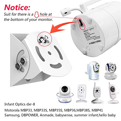 Infant Optics DXR-8 Mount, Universal Aluminum Alloy Adjustable Angle Mount for Infant Optics DXR-8, Motorola, Samsung, Babysense, HelloBaby and Most Universal Monitors Camera