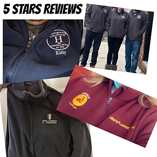 INK STITCH Men Custom Deisgn Your Own Stitching Embroidery Fleece Basic Jackets3