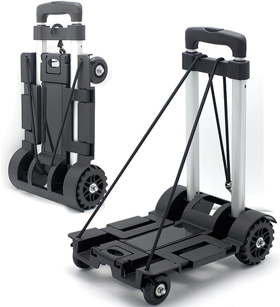 Collapsible Folding Shopping Trolley with Wheels - Portable and Lightweight Cart for Easy Travel and Grocery Shopping