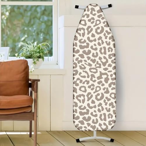 Image of Nuxovilar Gray Leopard Print Ironing Board Cover 15x54 Polyester