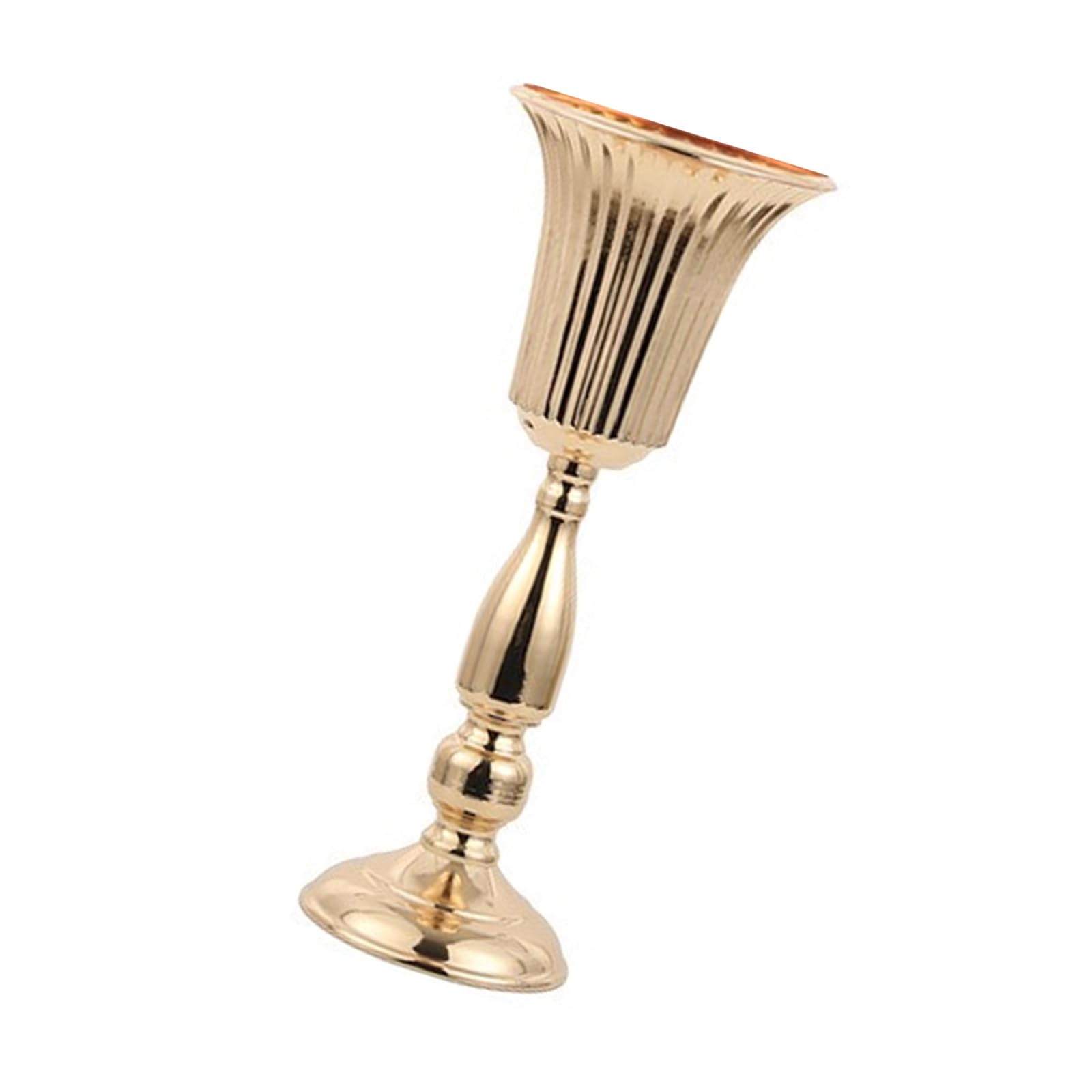 Metal Trumpets Vases Wedding Party Centerpieces Flowers Stand Holder Welcome Area Road Guide Desktop Decoration Flowers Holder Vase