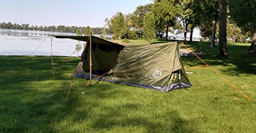 River Country Products Trekker Tent 1A, One Person Trekking Pole Tent, Ultralight Backpacking Tent Green