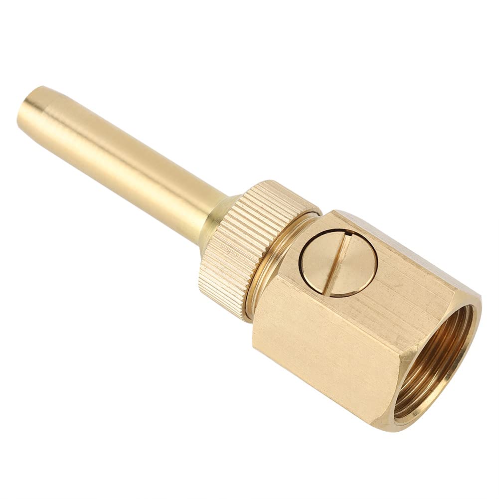 Pyhodi Adjustable Straight Fountain Nozzle Head, Brass Universal Female Thread Water Fountain Tip with Ball Joint, Pond Fountain Head Fountain Parts Head Replacement (4 Points DN15)