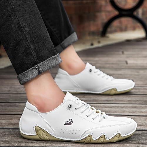 Men's Slip on Loafers Breathable Leather Shoes Driving Shoes Women's Fashion Sneakers Casual Slip On Shoe Comfort Handmade Chukka Boots Dress Walking Running Shoe Casual Lightweight Sneakers Unisex4