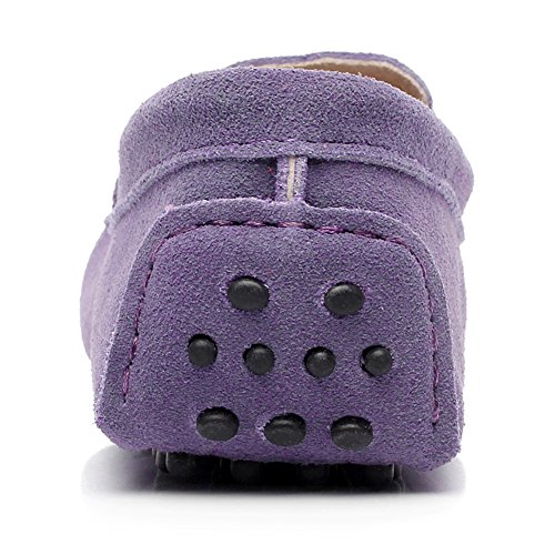 Image of ANUFER Women's Classic Suede Penny Loafers Comfort Handmade Slipper Moccasins