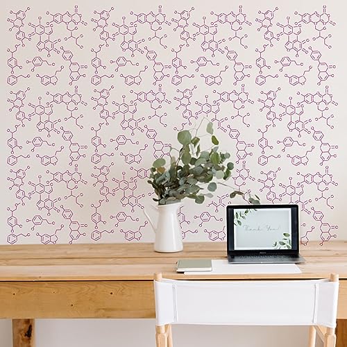 FINGERINSPIRE Chemical Structure Stencil for Painting 30x30cm Reusable Organic Chemistry Stencil Large Science Elements Drawing Template Daily Theme Stencil for Wood Canvas Fabric DIY Painting - Image 4