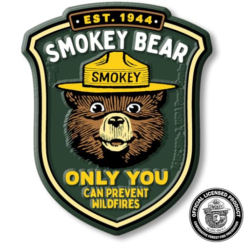 Imán Decorativo 3D de Goma Smokey Bear 2.8 x 3.4 in