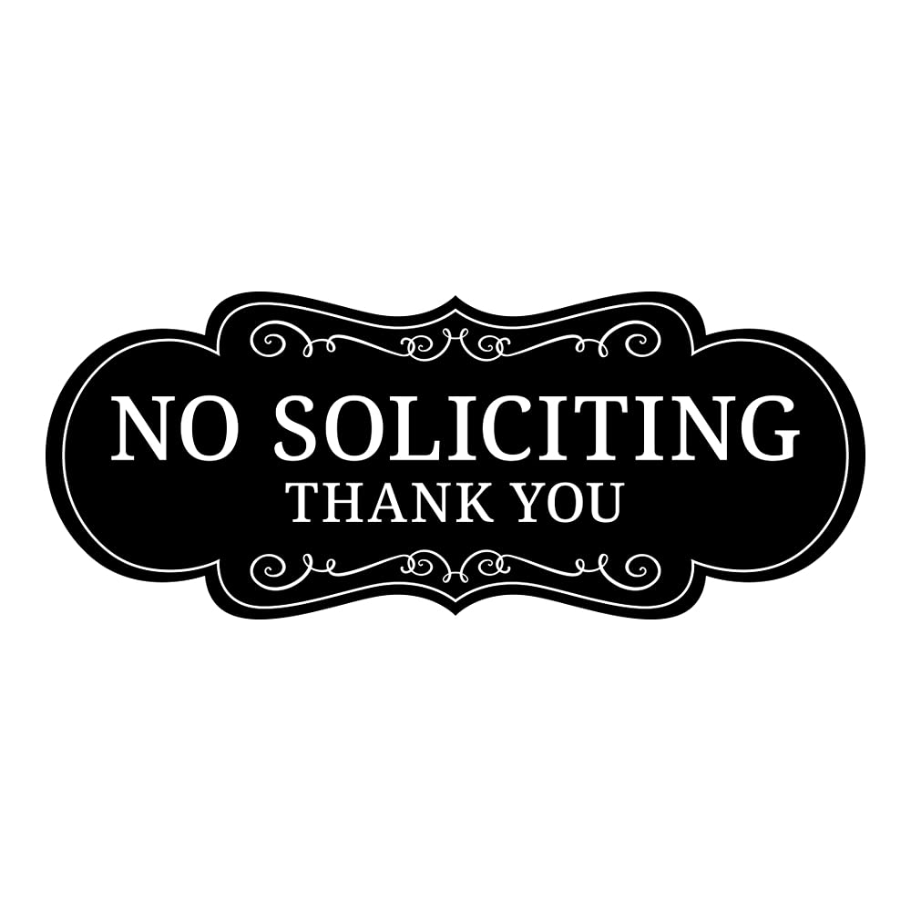 ExcelMark No Soliciting Sign for House or Business - 3.6" x 9"