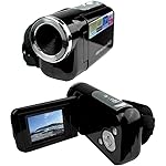 16MP Megapixel Compact Digital Camcorder with HD Video and Photos 16x Zoom with 2.4" Screen and USB Cable (Black, Camera Only)